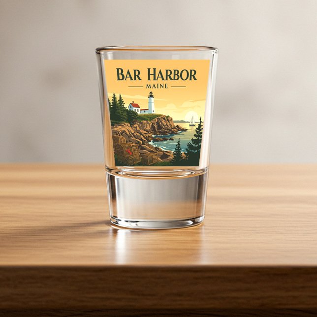 Vintage Bar Harbor Maine Shot Glass (Creator Uploaded)