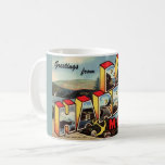 Vintage Bar Harbor Postcard Mug<br><div class="desc">Colorful vintage Bar Harbor, Maine greeting postcard repurposed!</div>