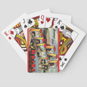 Vintage Bar Harbor Postcard Playing Cards