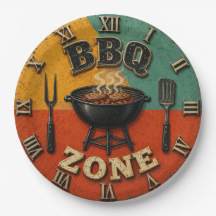 Vintage Barbecue Charcoal rill Master Gift Paper Plates