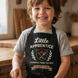 Vintage Barbecue Chef Apron Kids Apprentice