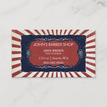 vintage barber businesscards with appointment card