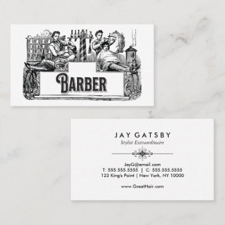Vintage Barber / Hair Stylist Business Card
