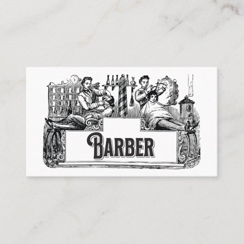 Vintage Barber  Hair Stylist Business Card