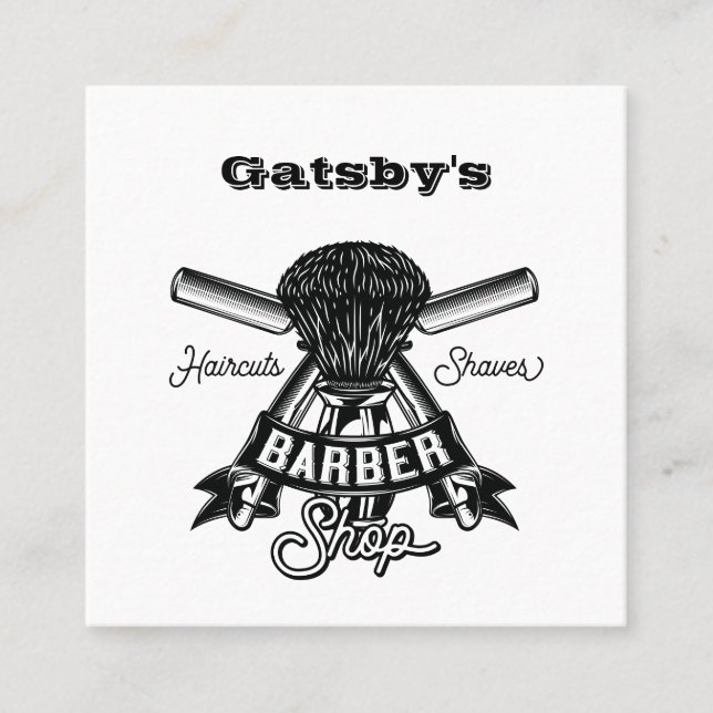 Vintage Barber / Hair Stylist Business Card (Front)