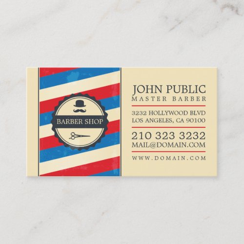 Vintage Barber Shop Business Card