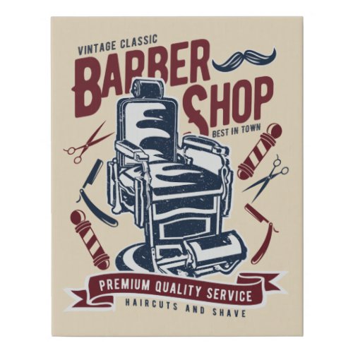 Vintage Barber Shop Canvas Print