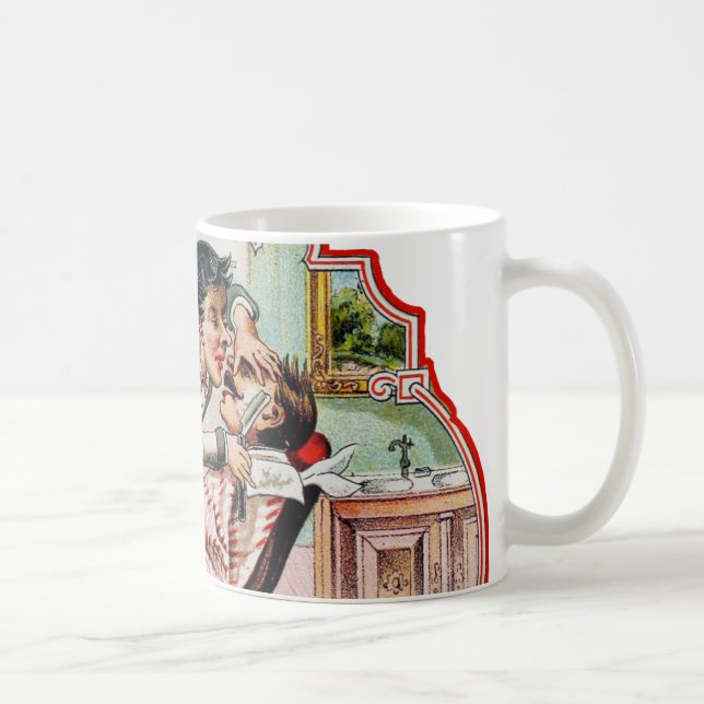 Vintage Barber Shop Shaving Coffee Mug (Right)