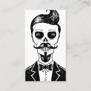 Vintage Barber Shop Skull Social media vertical Business Card