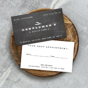 Vintage Barber Shop Straight Razor Appointment Bu Business Card