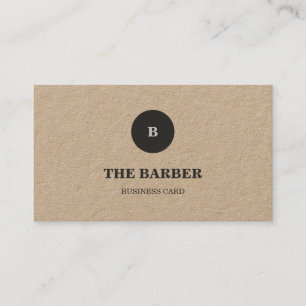 Vintage Barber Shop w/ Monogram & Social Media Business Card