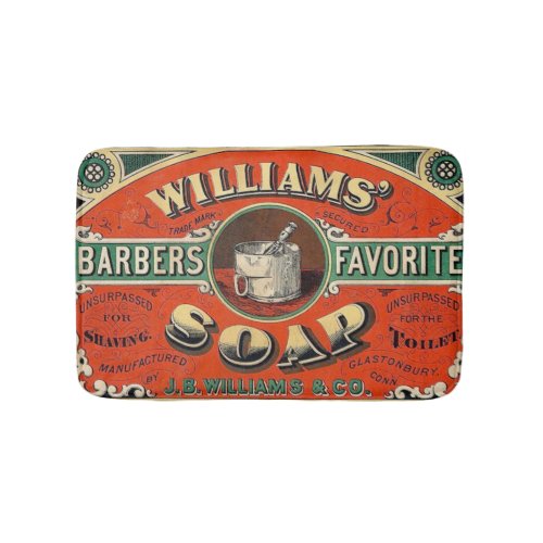 Vintage Barber Soap Small Bath Mat