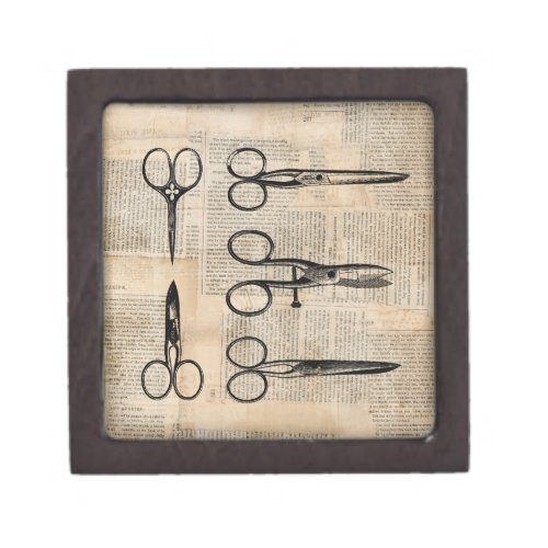 Vintage Barbers Shears Antique Scissors Gift Box