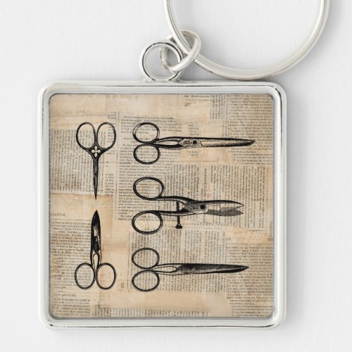 Vintage Barbers Shears Antique Scissors Keychain