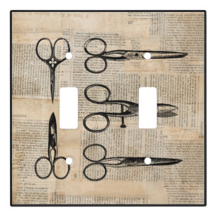 Vintage Barbers Shears Antique Scissors Light Switch Cover