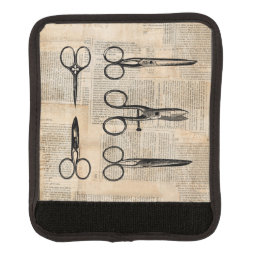 Vintage Barbers Shears Antique Scissors Luggage Handle Wrap