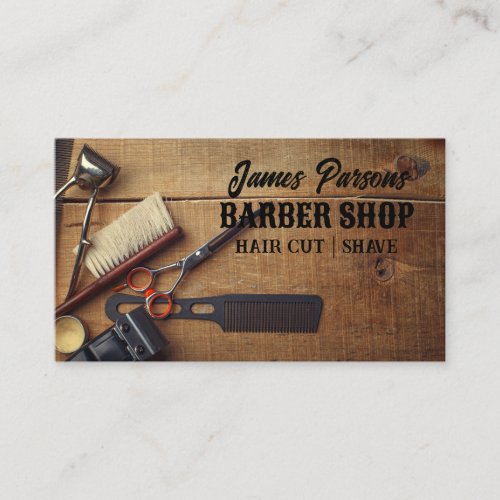 Vintage Barbershop Hair Stylist Barber Shop Business Card