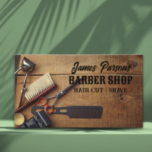 Vintage Barbershop Hair Stylist Barber Shop Business Card