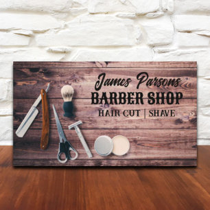 Vintage Barbershop Hair Stylist Barber Shop Business Card
