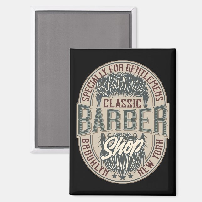 VIntage Barbershop Logo Magnet (Front/Back)