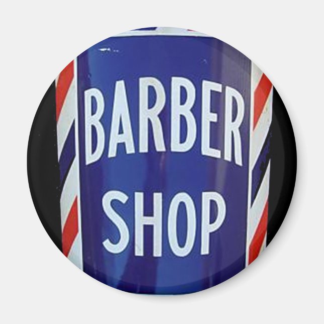 Vintage barbershop sign magnet (Front)