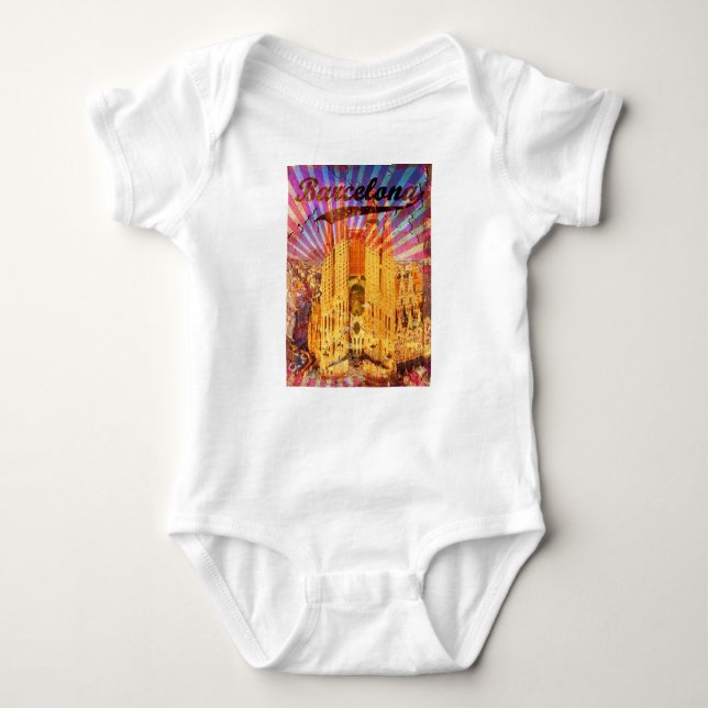 Vintage Barcelona Baby Bodysuit (Front)