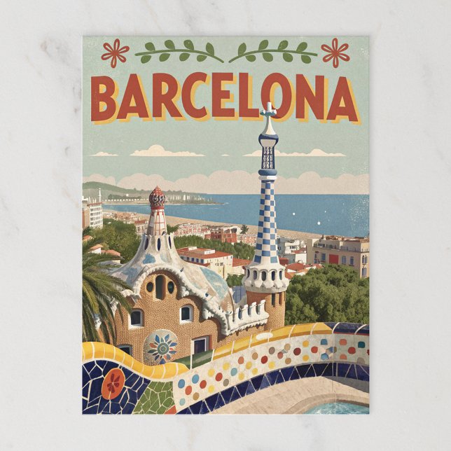 Vintage Barcelona Gaudí Travel Postcard (Creator Uploaded)