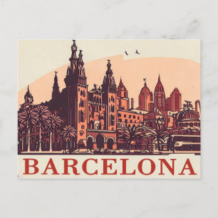 Vintage Barcelona Spain Postcard