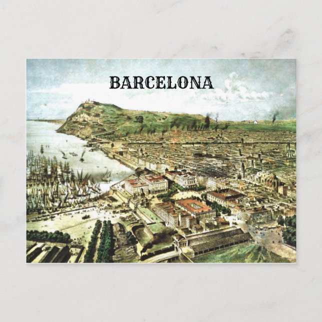 Vintage Barcelona Spain Postcard (Front)