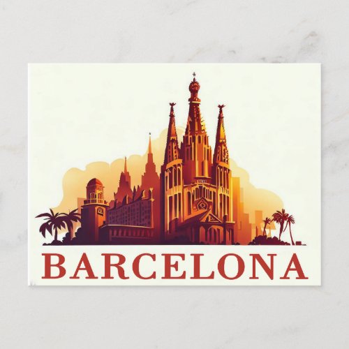 Vintage Barcelona Spain Postcard
