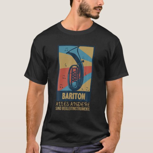Vintage Baritone Gift For Baritone Players T_Shirt
