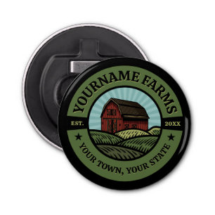 Vintage Barn ADD NAME Country Farm Crops Farmer Bottle Opener