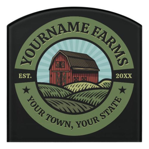 Vintage Barn ADD NAME Country Farm Crops Farmer Door Sign