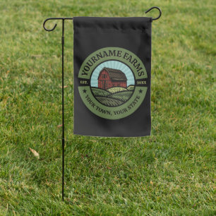 Vintage Barn ADD NAME Country Farm Crops Farmer Garden Flag