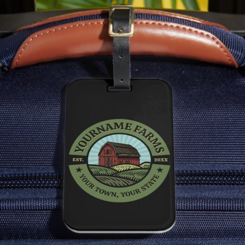 Vintage Barn ADD NAME Country Farm Crops Farmer Luggage Tag