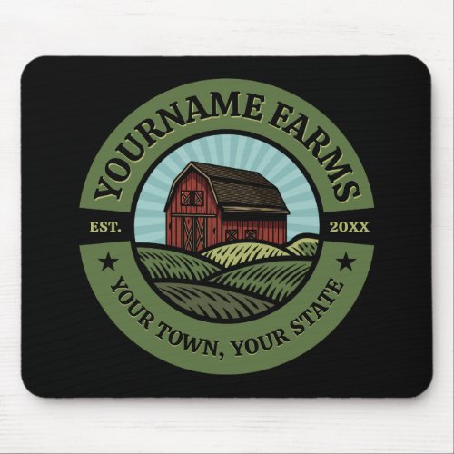 Vintage Barn ADD NAME Country Farm Crops Farmer  Mouse Pad