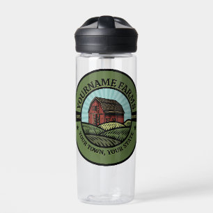 Vintage Barn ADD NAME Country Farm Crops Farmer Water Bottle