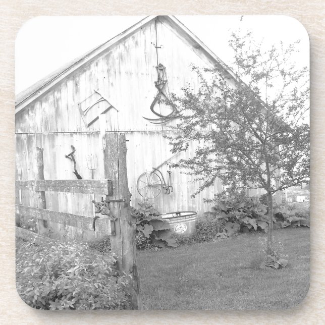 Vintage Barn Drink Coaster (Front)