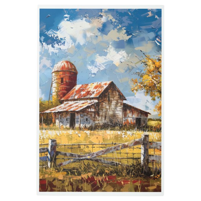 Vintage Barn Metal Print (Front)