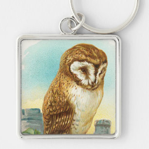 Vintage Barn Owl Keychain