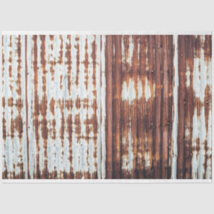 Vintage Barn Roof Corrugated Tin Tissue Paper