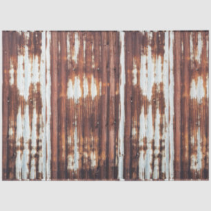 Vintage Barn Roof Corrugated Tin Tissue Paper