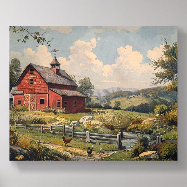 Vintage Barn Scene Photo Tile (Front Set)