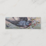 Vintage Barn Swallow And Flowers Mini Business Card at Zazzle