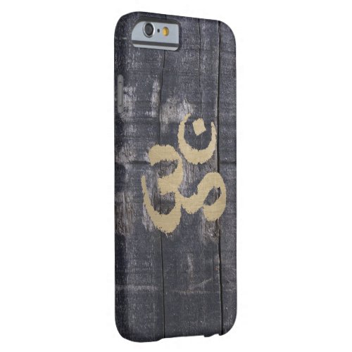 Vintage Barn Wood Gold Om Sign Yoga Barely There iPhone 6 Case