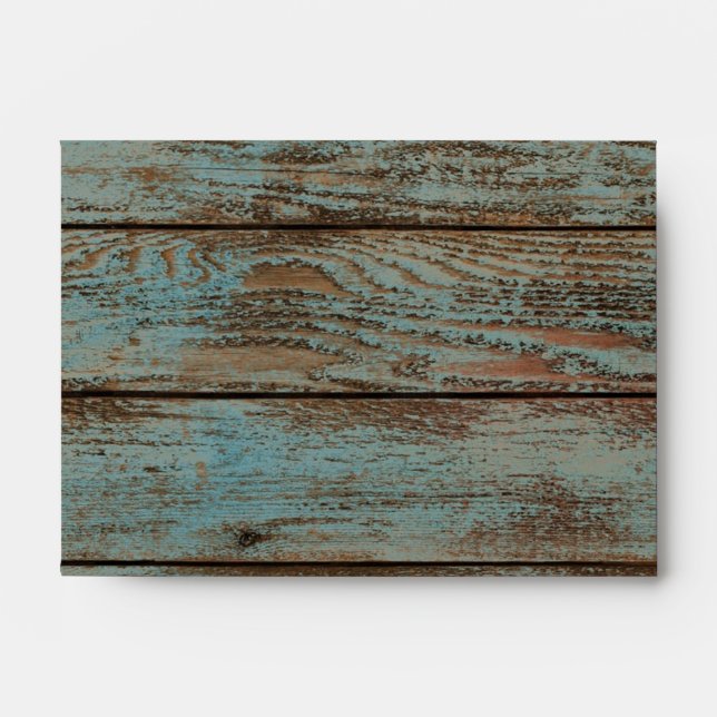 vintage barn wood lace country wedding envelope (Front)