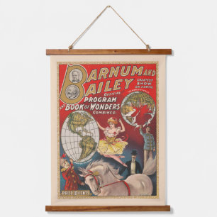 Vintage Barnum And Bailey Program Cover Hanging Tapestry