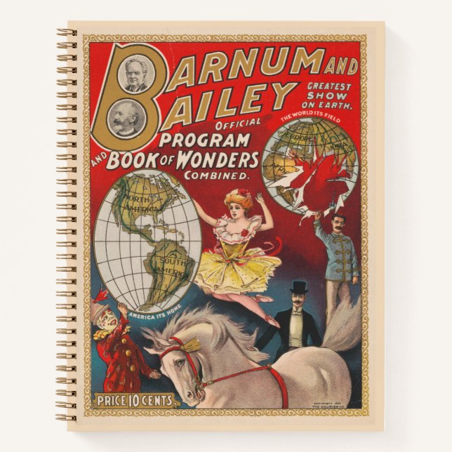 Vintage Barnum And Bailey Program Cover Notebook (Front)