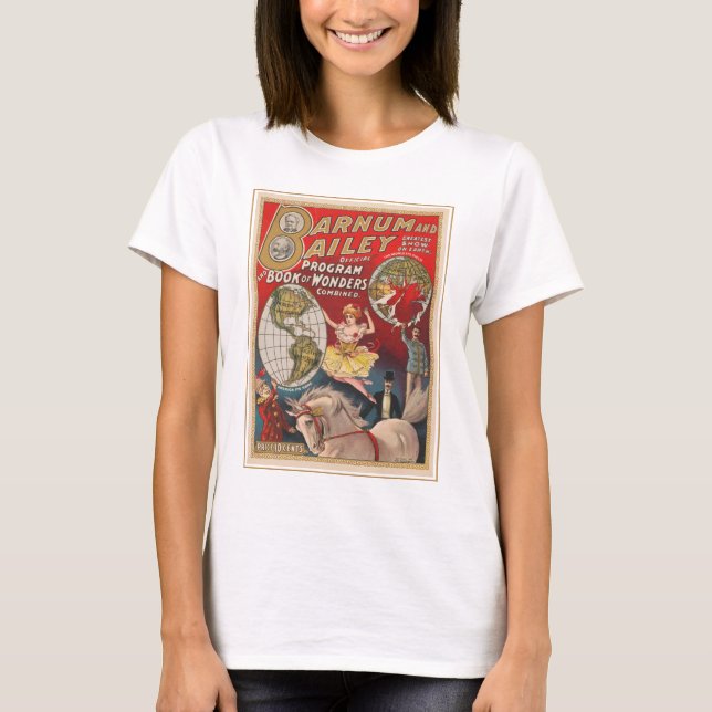 Vintage Barnum And Bailey Program Cover T-Shirt (Front)