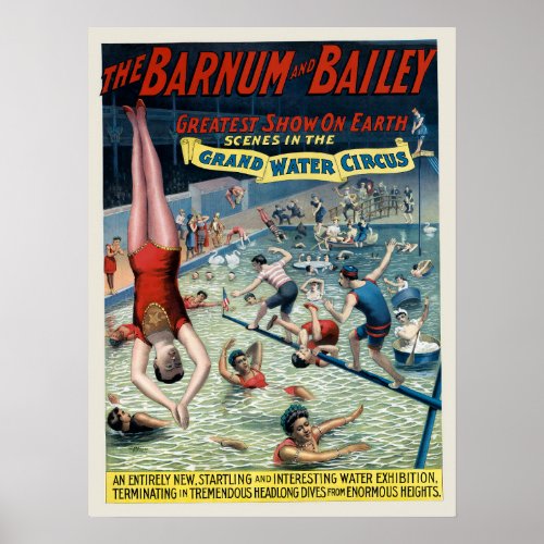 Vintage Barnum  Bailey Circus Poster